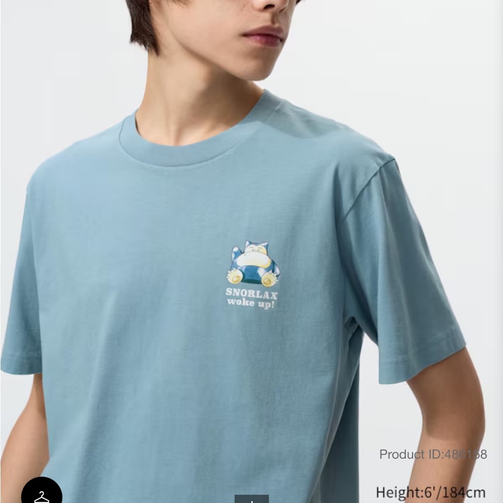 Snorlax Graphic Tee - Light Blue Men’s T-Shirt Pokémon